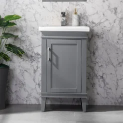 Www.urbanfurnishing.net Avery 20" Single Bathroom Vanity Set - Gray