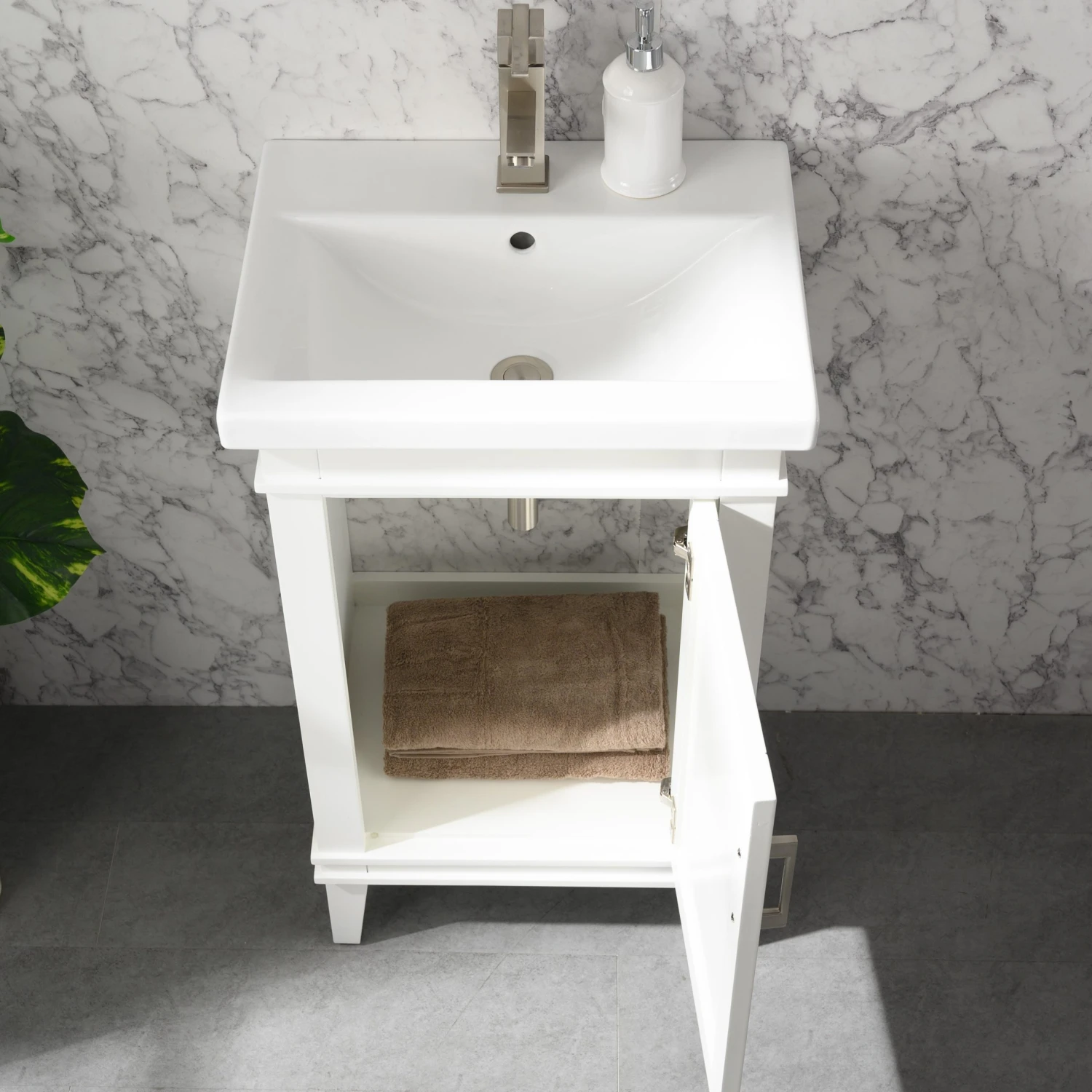 Www.urbanfurnishing.net Avery 20" Single Bathroom Vanity Set - White 6 Www.urbanfurnishing.net Avery 20" Single Bathroom Vanity Set - White
