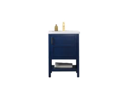Www.urbanfurnishing.net All Bathroom Vanities Bailey 24" Single Bathroom Vanity Set - Navy Blue 32 Www.urbanfurnishing.net All Bathroom Vanities Bailey 24