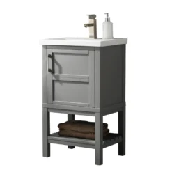 Www.urbanfurnishing.net Bailey 20" Single Bathroom Vanity Set - Gray 20" - 36" Vanities 27 Www.urbanfurnishing.net Bailey 20