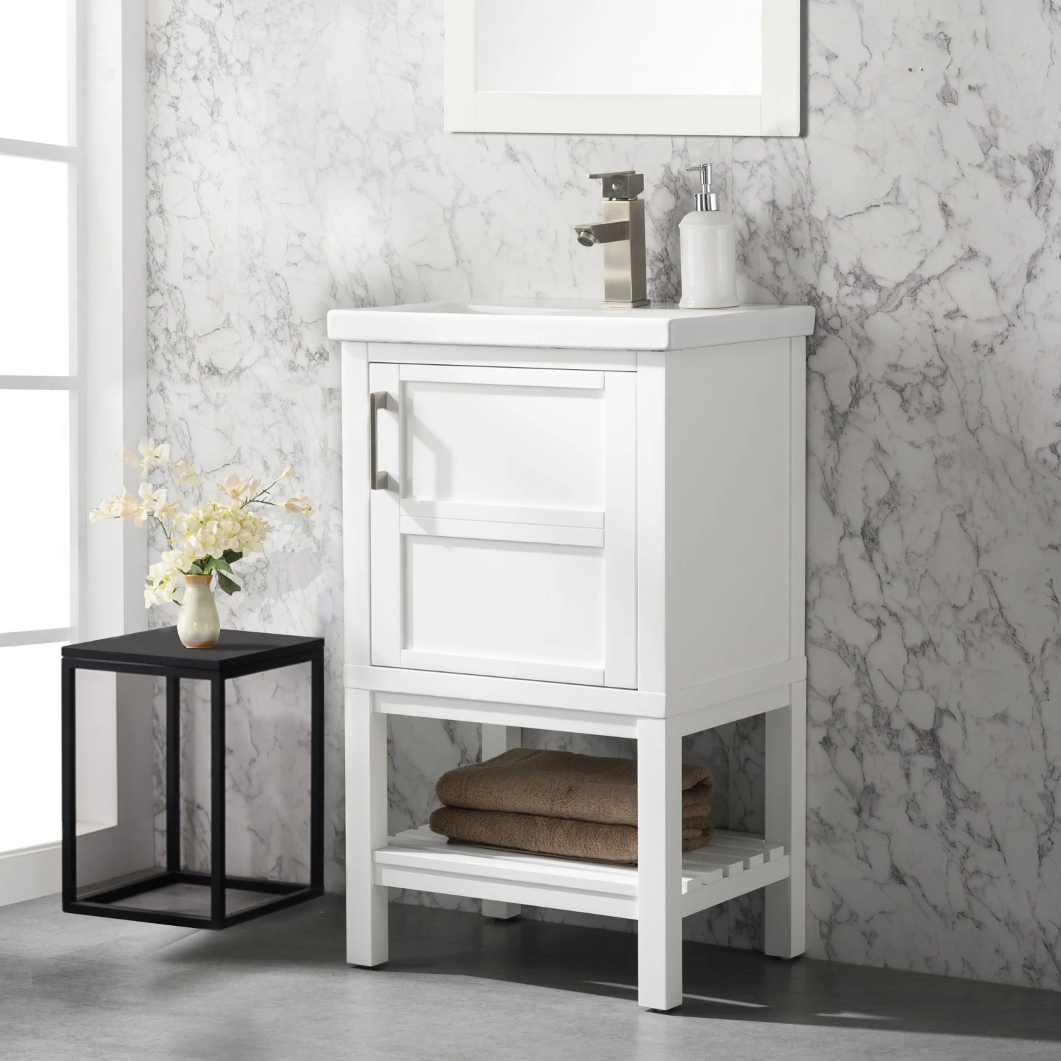 Www.urbanfurnishing.net 20" - 36" Vanities Bailey 20" Single Bathroom Vanity Set - White 3 Www.urbanfurnishing.net 20" - 36" Vanities Bailey 20" Single Bathroom Vanity Set - White