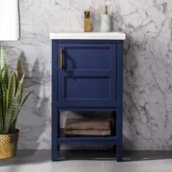 Www.urbanfurnishing.net Bailey 20" Single Bathroom Vanity Set - Navy Blue
