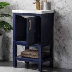 Www.urbanfurnishing.net Bailey 20" Single Bathroom Vanity Set - Navy Blue 21 Www.urbanfurnishing.net Bailey 20