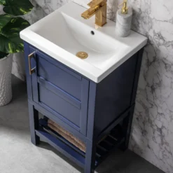 Www.urbanfurnishing.net Bailey 20" Single Bathroom Vanity Set - Navy Blue 18 Www.urbanfurnishing.net Bailey 20