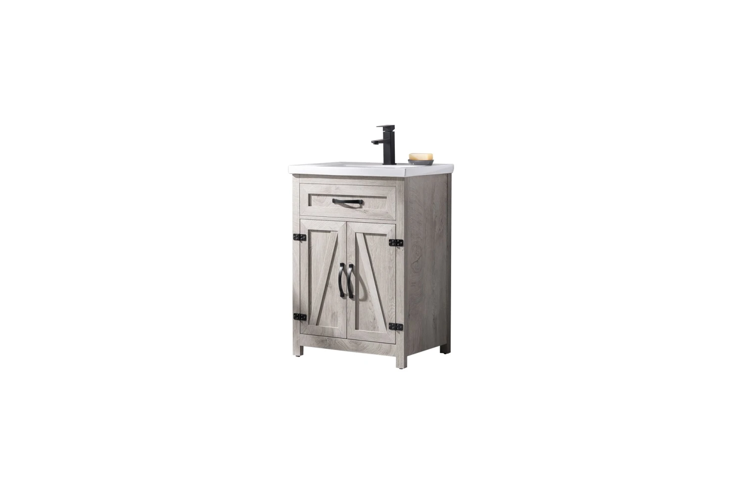 Www.urbanfurnishing.net All Bathroom Vanities Ethan 24" Modern Farmhouse Bathroom Vanity Set - Gray Wash 16 Www.urbanfurnishing.net All Bathroom Vanities Ethan 24" Modern Farmhouse Bathroom Vanity Set - Gray Wash