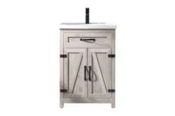 Www.urbanfurnishing.net All Bathroom Vanities Ethan 24" Modern Farmhouse Bathroom Vanity Set - Gray Wash 37 Www.urbanfurnishing.net All Bathroom Vanities Ethan 24