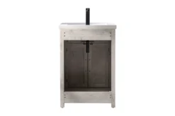 Www.urbanfurnishing.net All Bathroom Vanities Ethan 24" Modern Farmhouse Bathroom Vanity Set - Gray Wash 39 Www.urbanfurnishing.net All Bathroom Vanities Ethan 24