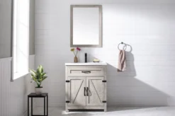 Www.urbanfurnishing.net All Bathroom Vanities Ethan 30" Modern Farmhouse Bathroom Vanity Set - Gray Wash