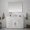 Www.urbanfurnishing.net All Bathroom Vanities Grace 48" Vanity Set With Carrara White Quartz Top - White (SOLD OUT)