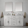 Www.urbanfurnishing.net Grace 60" Vanity Set With Carrara White Quartz Top - White (SOLD OUT)