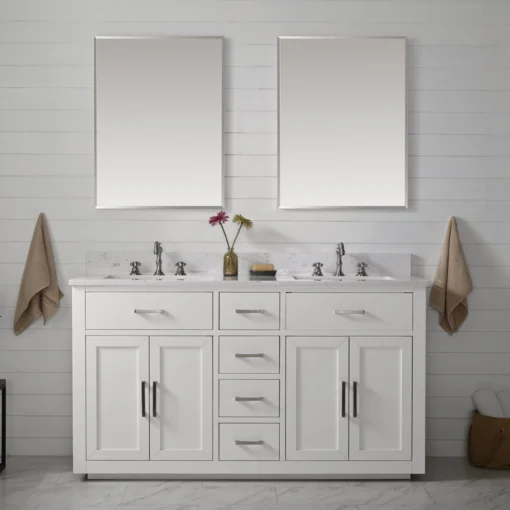 Www.urbanfurnishing.net Grace 60" Vanity Set With Carrara White Quartz Top - White (SOLD OUT)