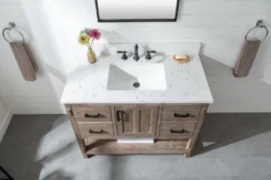Www.urbanfurnishing.net Harvey 42" Rustic Modern Farmhouse Vanity With Carrara White Top - Brown Spruce (SOLD OUT) All Bathroom Vanities 32 Www.urbanfurnishing.net Harvey 42