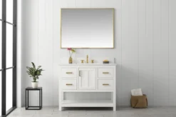 Www.urbanfurnishing.net All Bathroom Vanities Henry 42" Modern Style Vanity With Carrara White Top - White