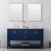 Www.urbanfurnishing.net Henry 60" Modern Style Vanity With Carrara White Quartz Top - Blue