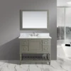 Www.urbanfurnishing.net Silvia 42" Vanity Set With White Italian Carrara Marble Top - Distressed Gray 2 Www.urbanfurnishing.net Silvia 42" Vanity Set With White Italian Carrara Marble Top - Distressed Gray