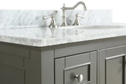 Www.urbanfurnishing.net All Bathroom Vanities Silvia 48" Vanity Set With White Italian Carrara Marble Top - Distressed Gray 22 Www.urbanfurnishing.net All Bathroom Vanities Silvia 48